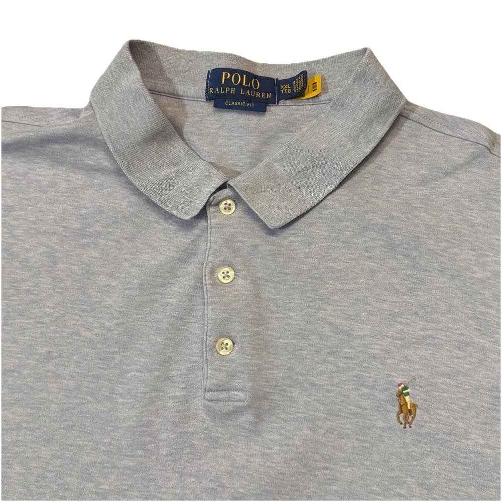 Polo Ralph Lauren Classic Fit Golf Shirt Men's Size:XXL Cotton Colors Pony Blue